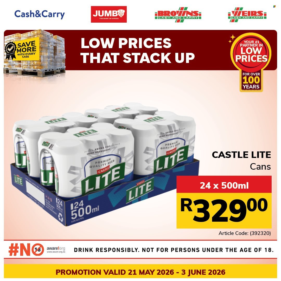 JUMBO CASH & CARRY specials - From Thursday 21 May 2026