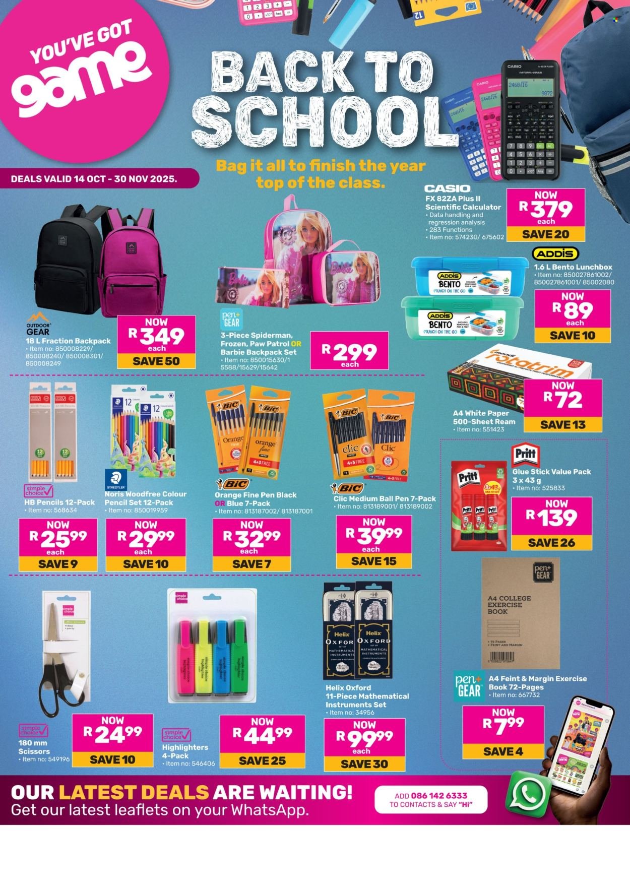 GAME specials - Back To School (2025-10-14 - 2025-10-30) | 1