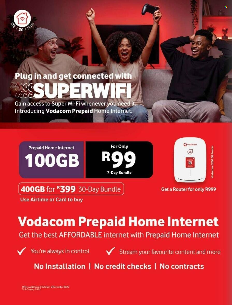 VODACOM specials - From Wednesday 7 Oct 2026