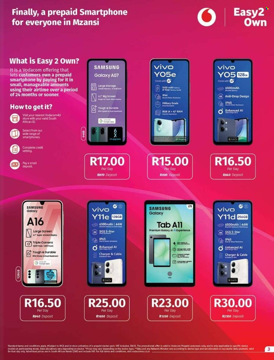 VODACOM specials - From Wednesday 7 Oct 2026