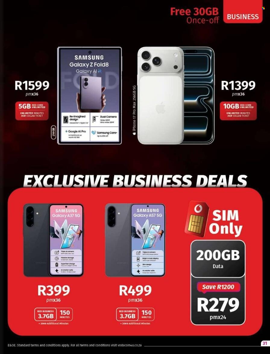 VODACOM specials - From Wednesday 7 Oct 2026