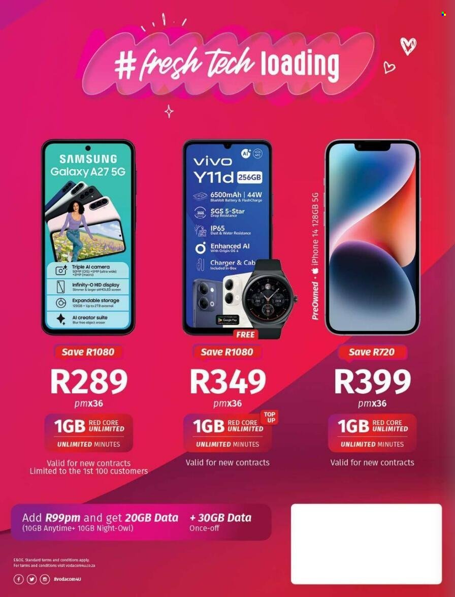 VODACOM specials - From Wednesday 7 Oct 2026