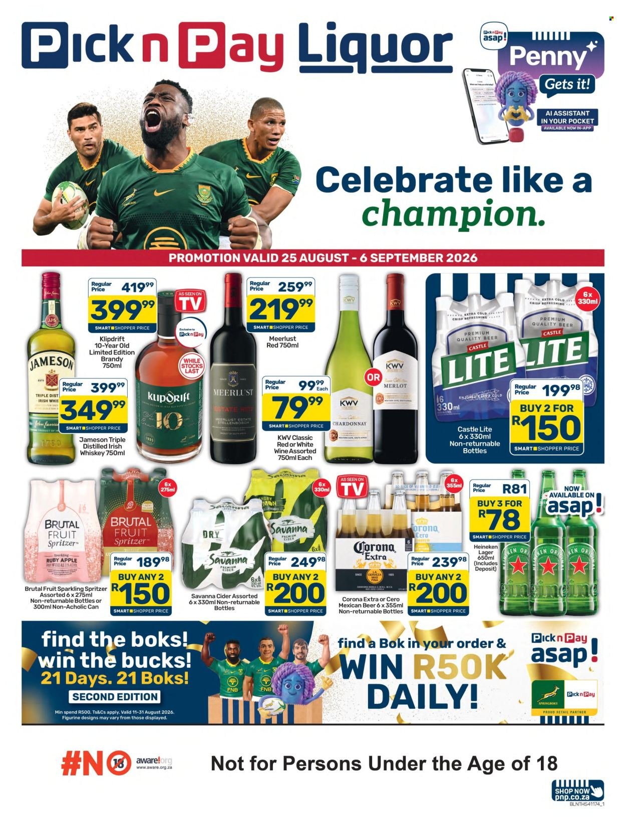 PICK N PAY specials - Liquor Specials