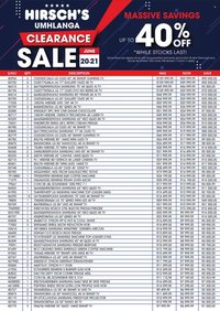 HIRSCH'S specials - From Saturday 20 Jun 2026