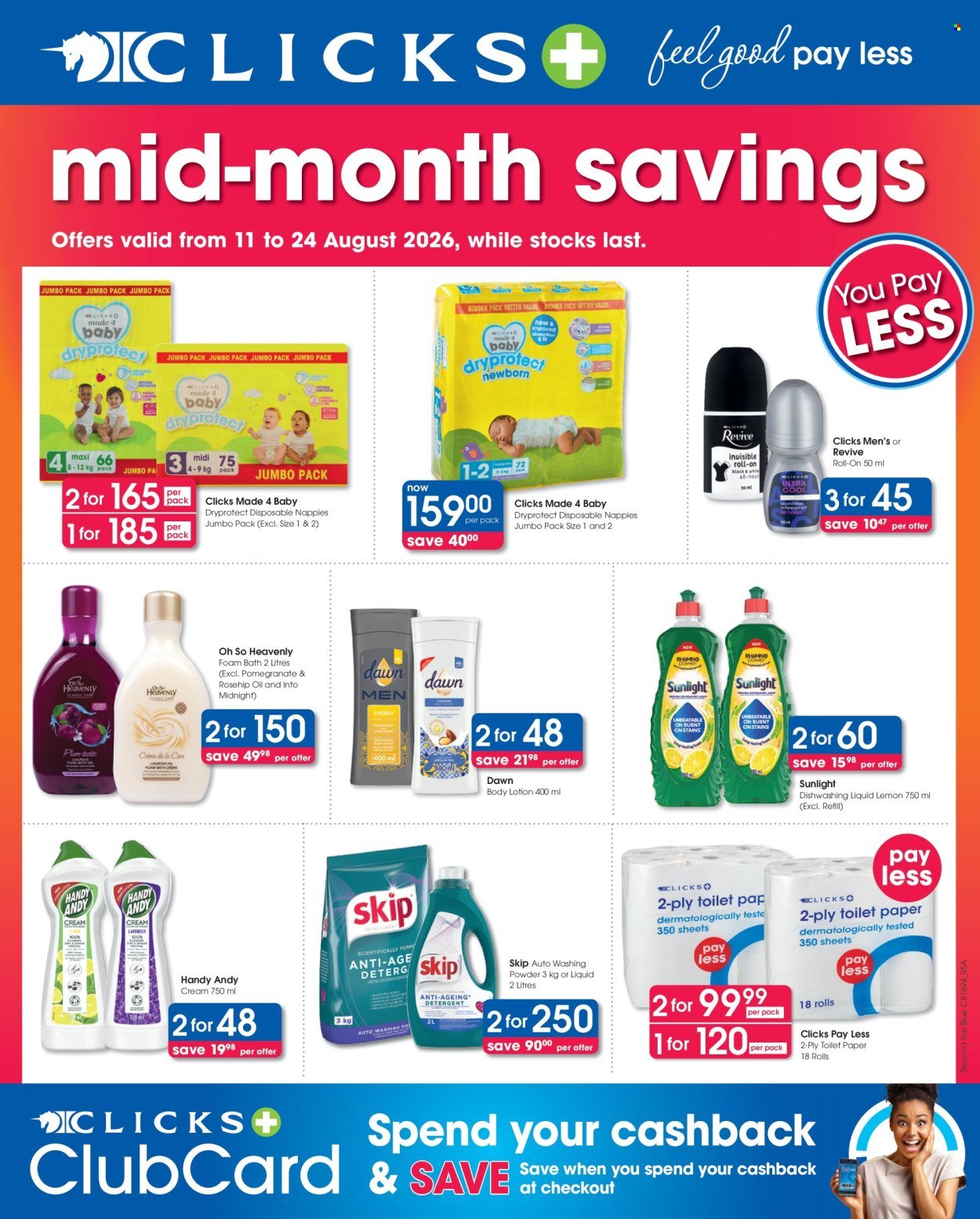 CLICKS specials - From Tuesday 11 Aug 2026