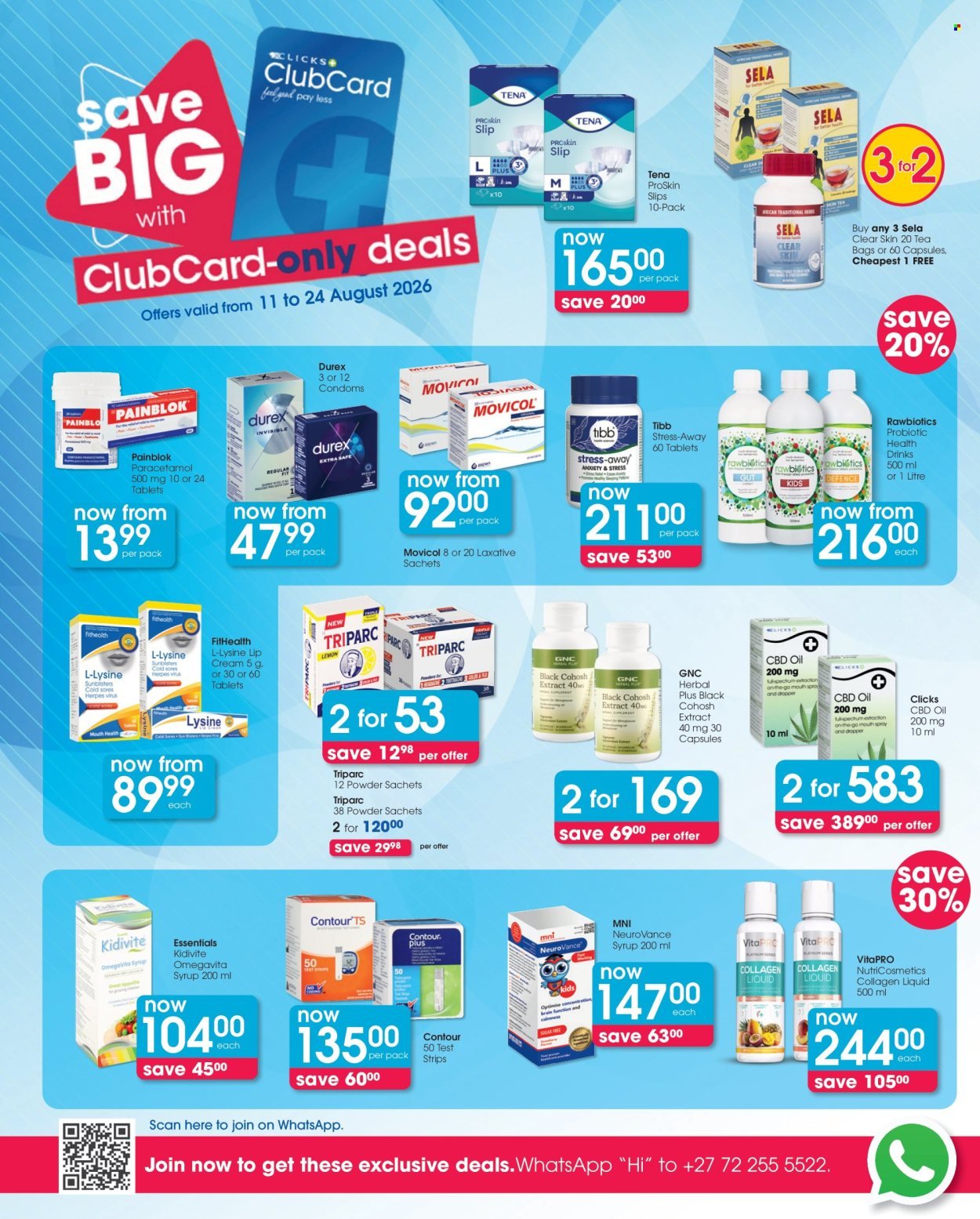 CLICKS specials - From Tuesday 11 Aug 2026