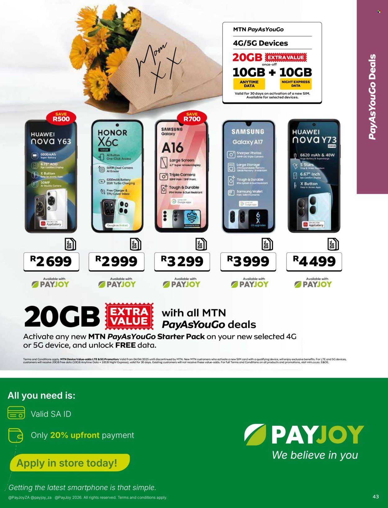 MTN specials - From Thursday 7 May 2026 (2026-05-07 - 2026-06-07) | 43