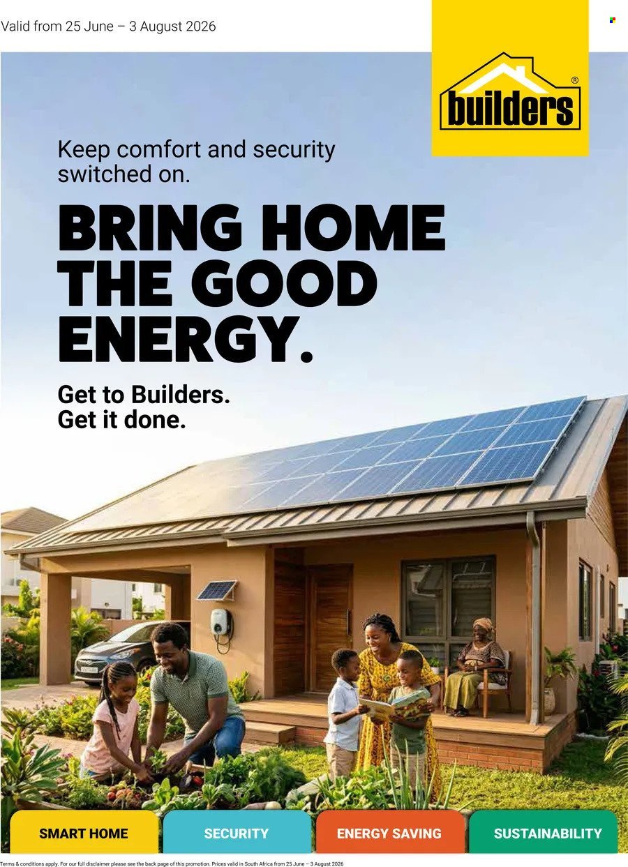BUILDERS specials - Bring Home The Good Energy