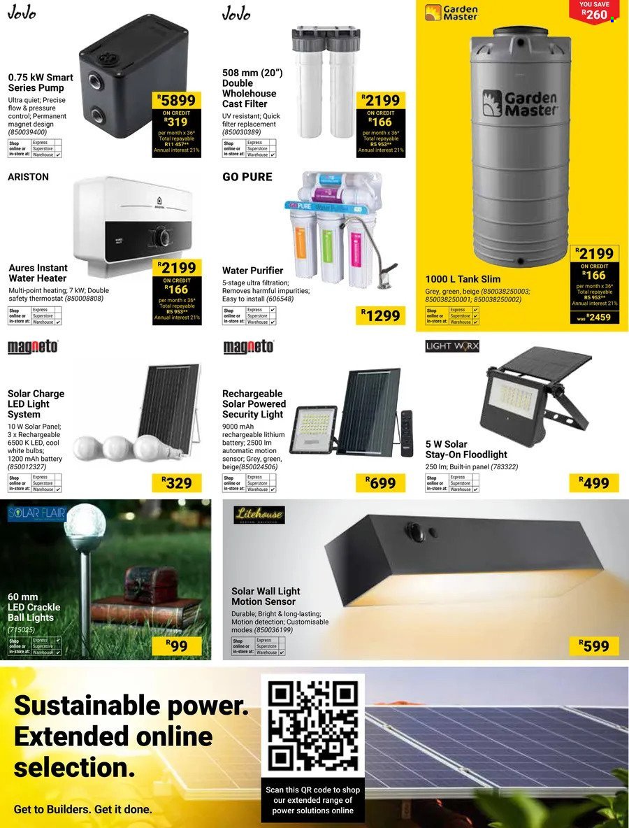 BUILDERS specials - Bring Home The Good Energy