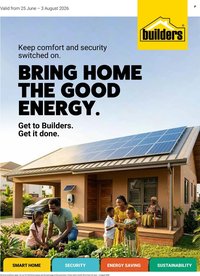 BUILDERS specials - Bring Home The Good Energy