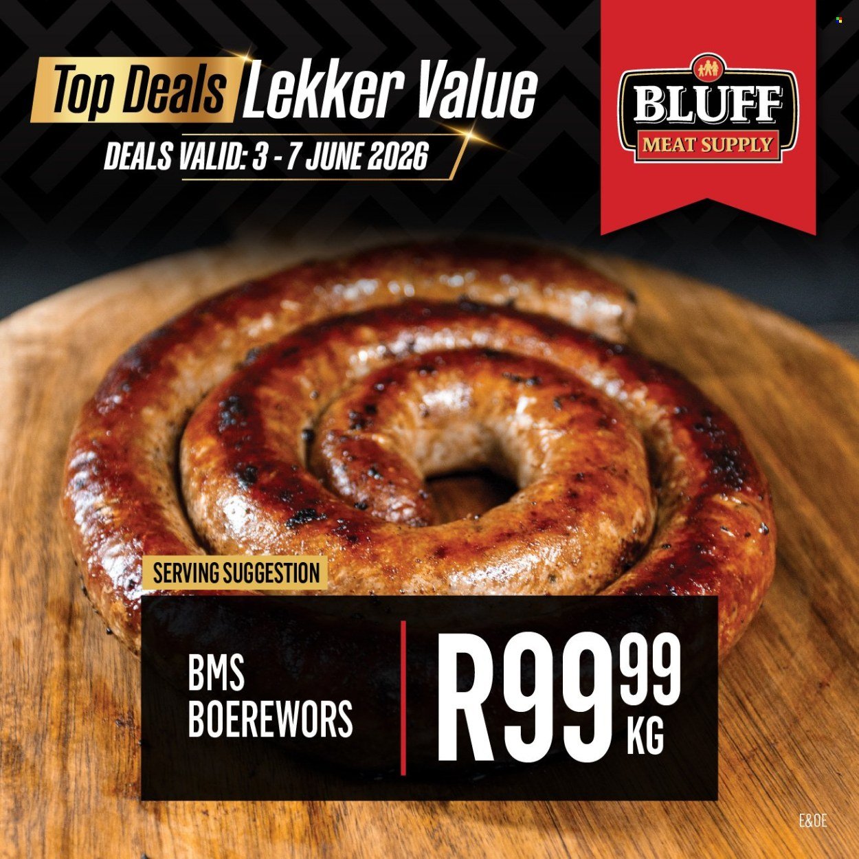 BLUFF MEAT SUPPLY specials - From Wednesday 3 Jun 2026
