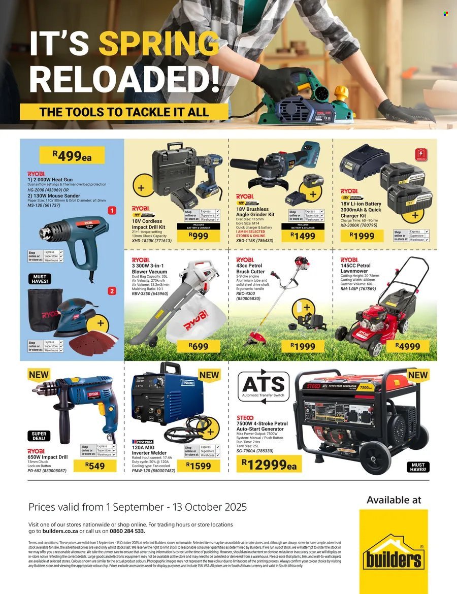 BUILDERS specials - It's Spring Reloaded (2025-09-01 - 2025-10-13) | 1
