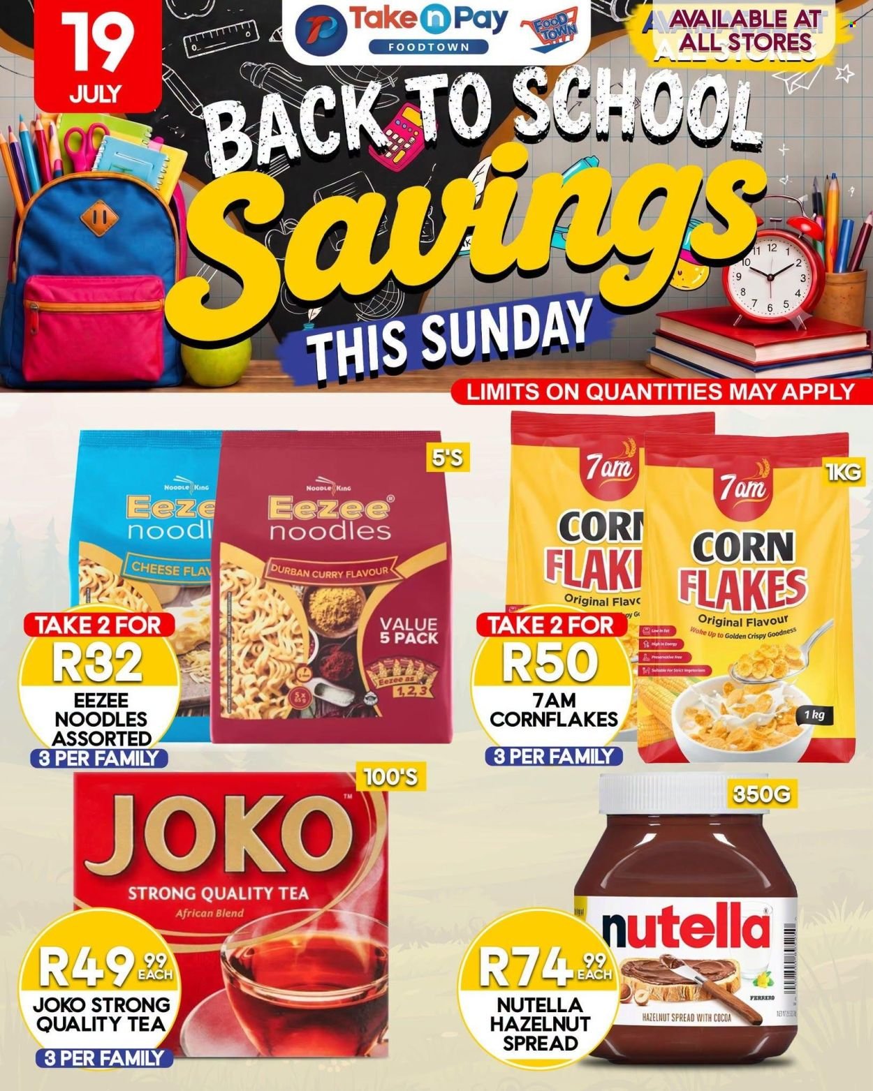 TAKE N PAY specials - From Sunday 19 Jul 2026