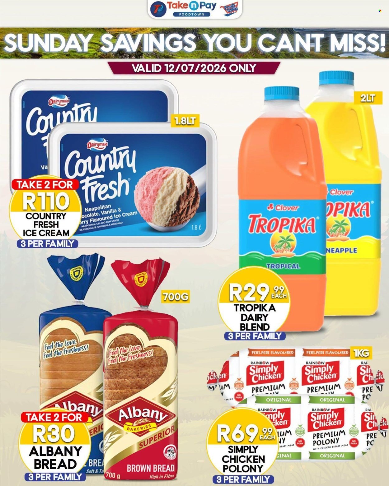 TAKE N PAY specials - From Sunday 19 Jul 2026