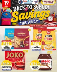 TAKE N PAY specials - From Sunday 19 Jul 2026