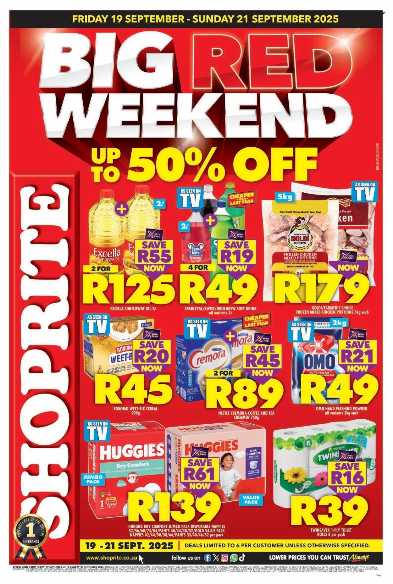 SHOPRITE specials - Big Red Weekend Gauteng (2025-09-19 - 2025-09-21) | 1