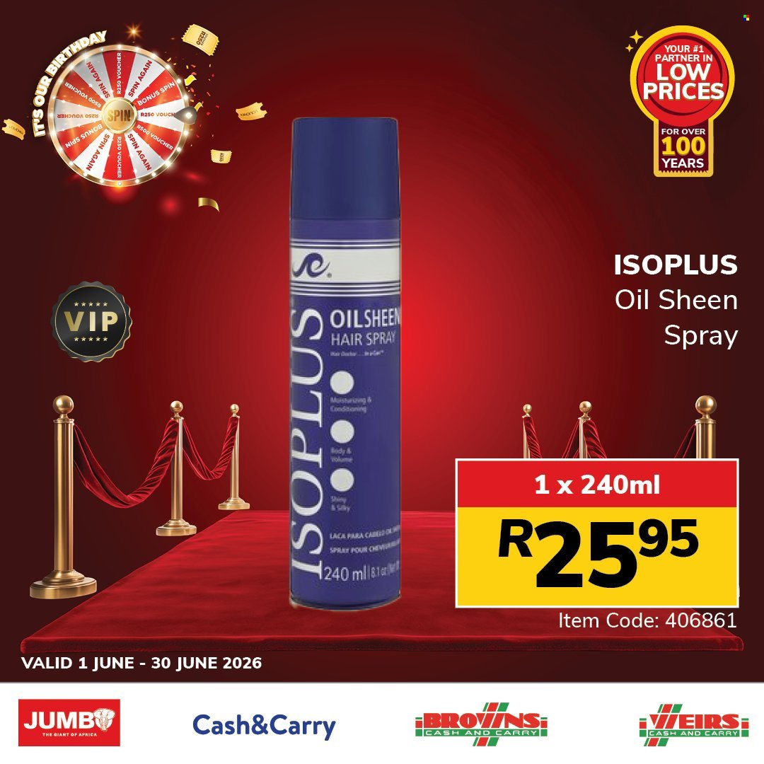 JUMBO CASH & CARRY specials - From Monday 1 Jun 2026