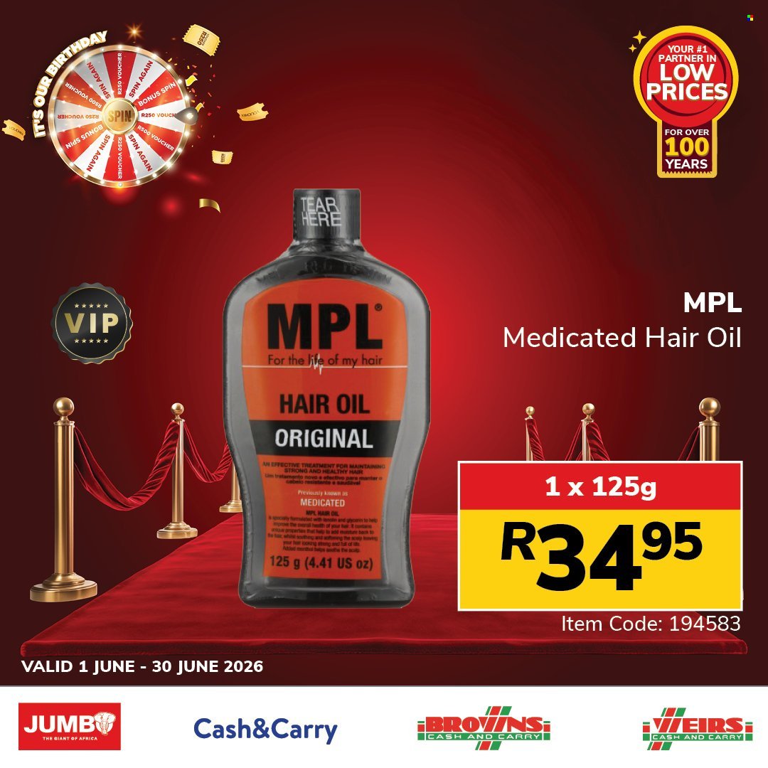 JUMBO CASH & CARRY specials - From Monday 1 Jun 2026