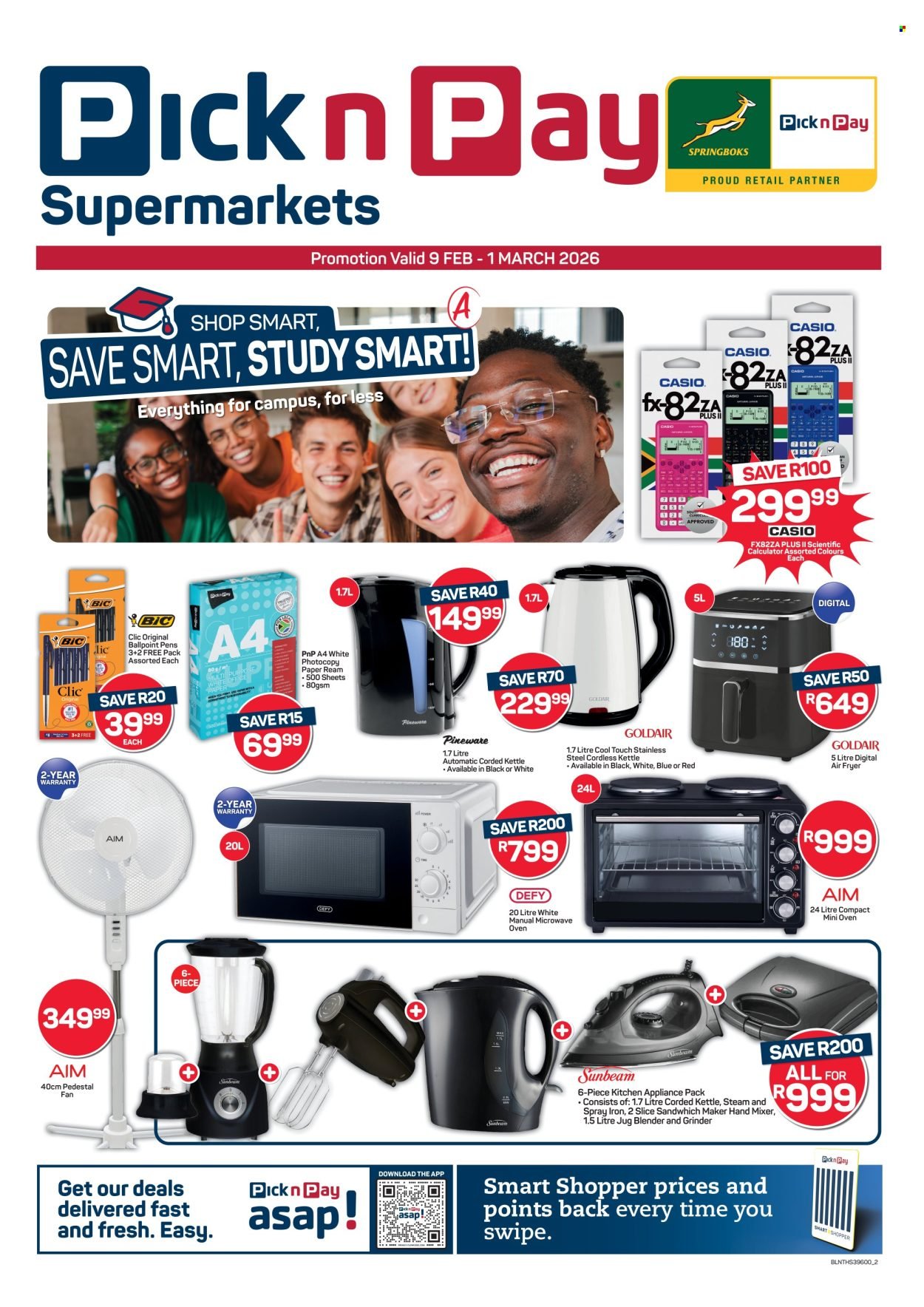 PICK N PAY specials - Back To Varsity Specials (2026-02-09 - 2026-03-01) | 1