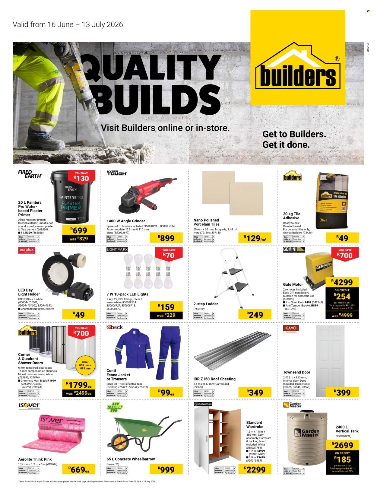 BUILDERS specials - Build with us