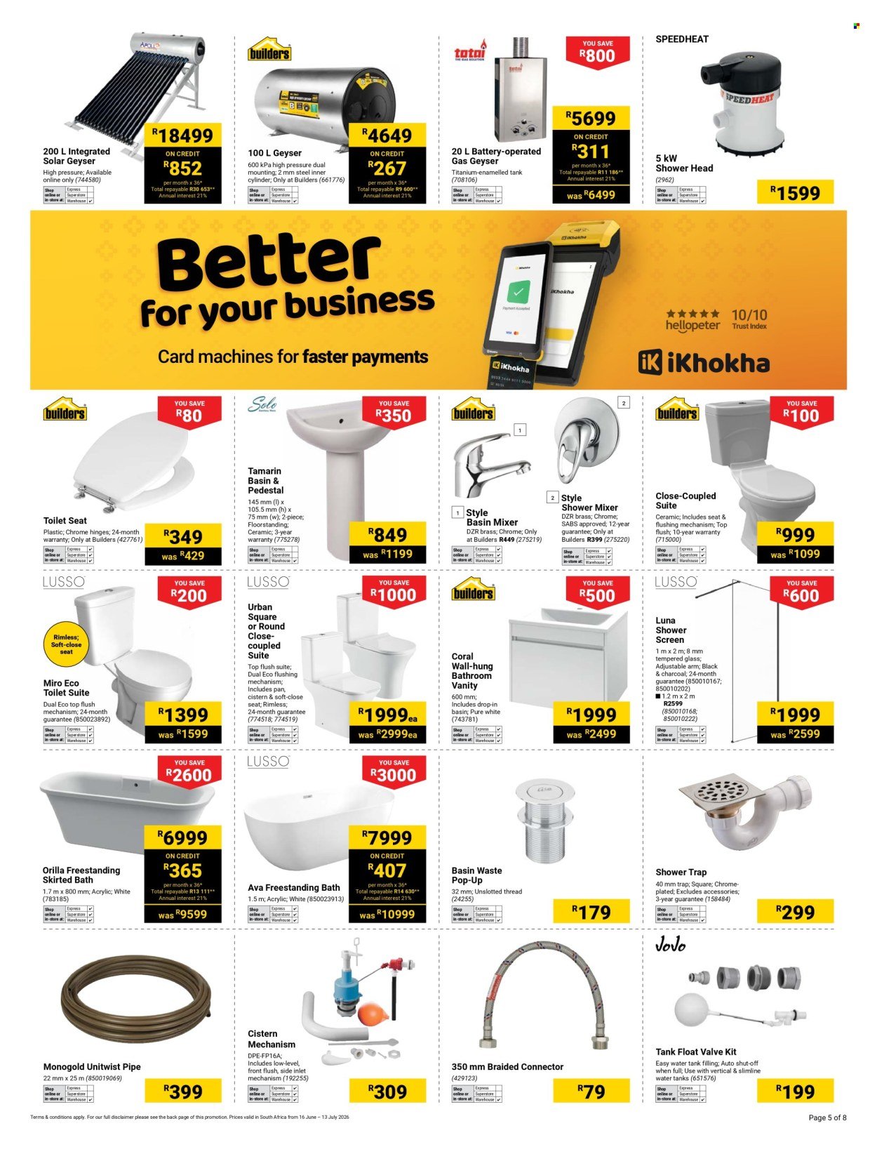 BUILDERS specials - Build with us