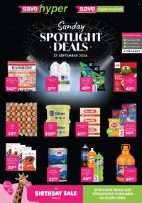 SAVE specials - From Sunday 27 Sept 2026