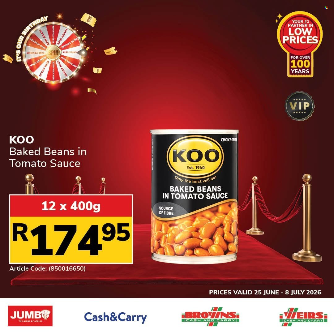 JUMBO CASH & CARRY specials - From Thursday 25 Jun 2026