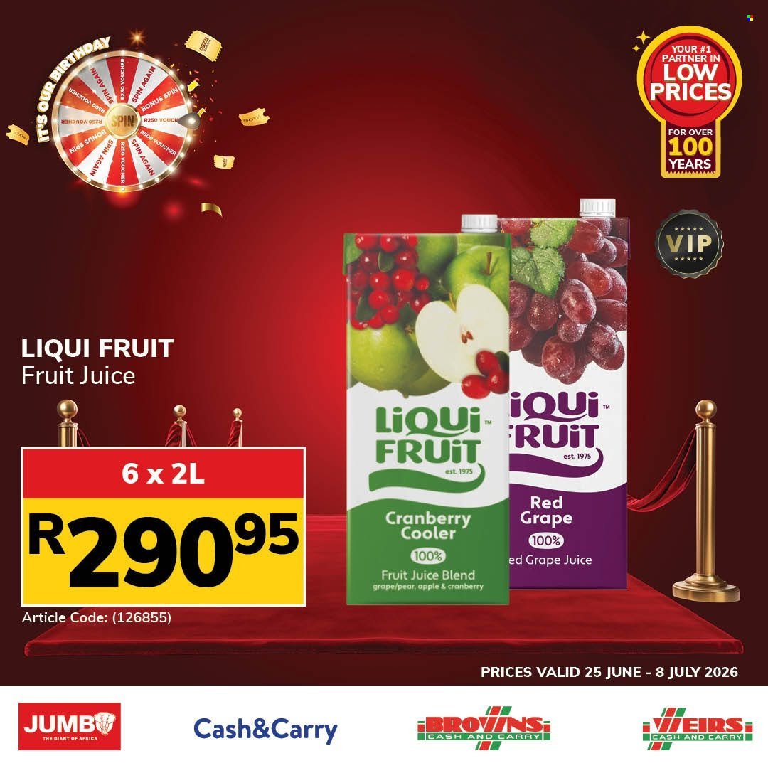 JUMBO CASH & CARRY specials - From Thursday 25 Jun 2026
