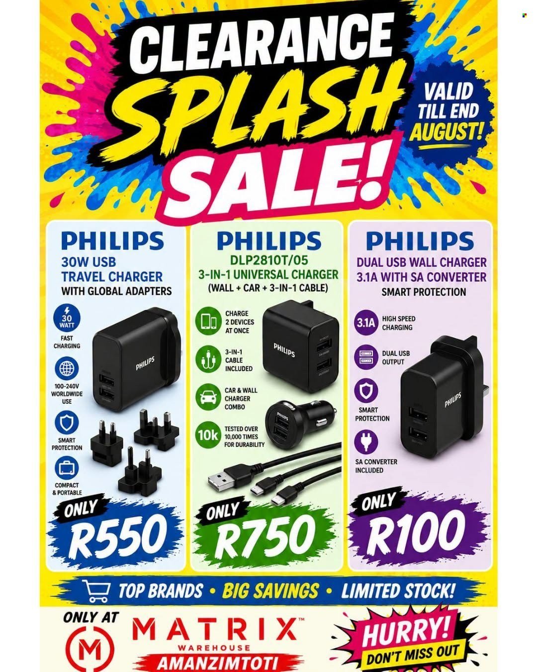 MATRIX WAREHOUSE specials - August 2026