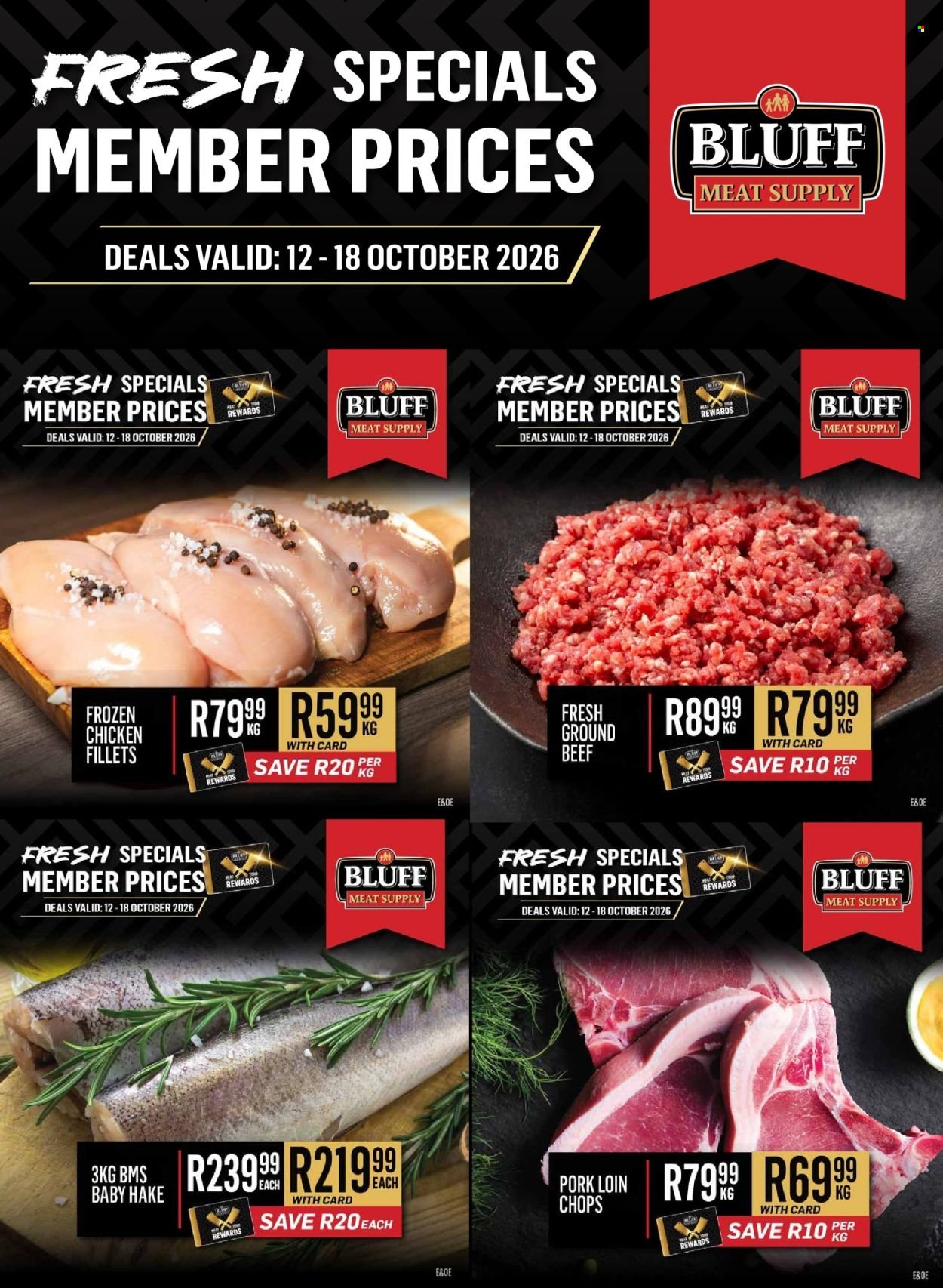 BLUFF MEAT SUPPLY specials - From Monday 12 Oct 2026