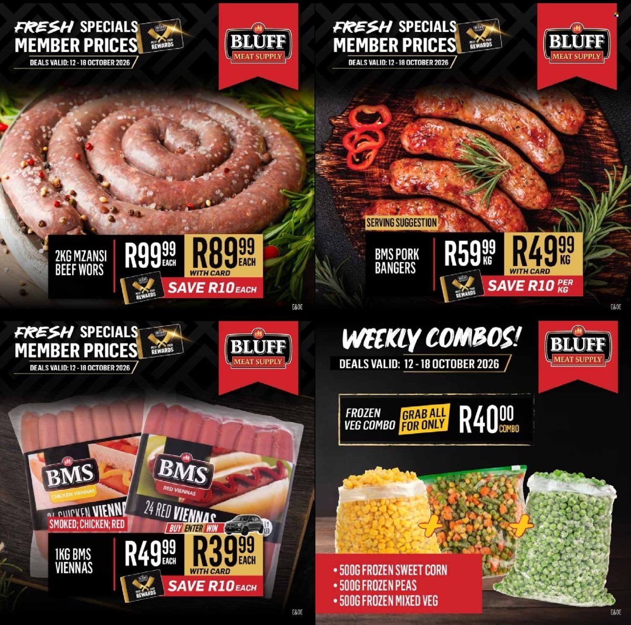 BLUFF MEAT SUPPLY specials - From Monday 12 Oct 2026