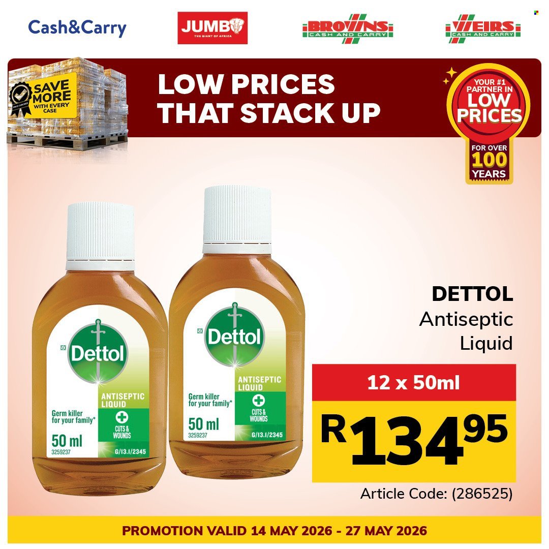 JUMBO CASH & CARRY specials - From Thursday 14 May 2026