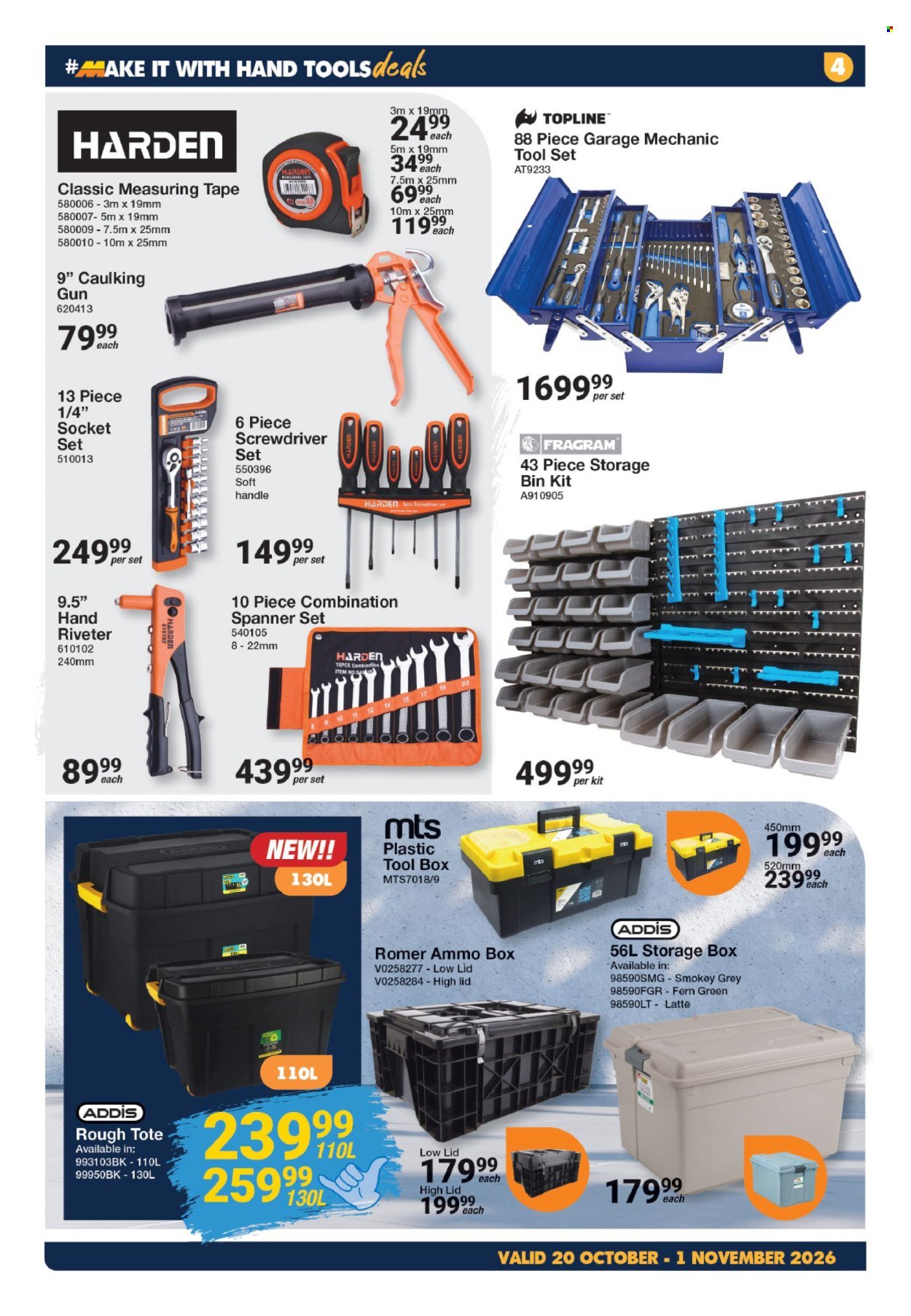 MICA specials - From Tuesday 20 Oct 2026