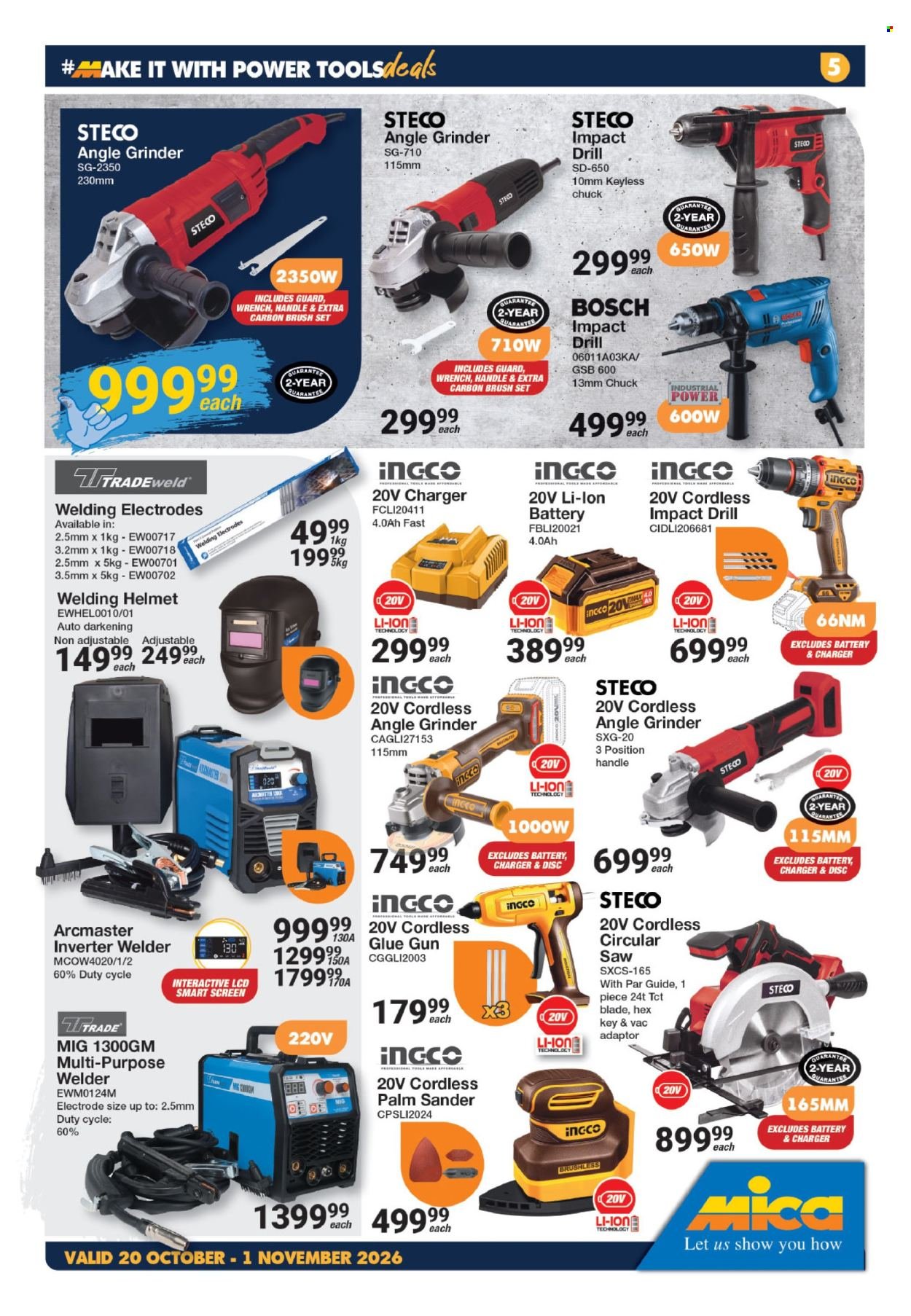 MICA specials - From Tuesday 20 Oct 2026