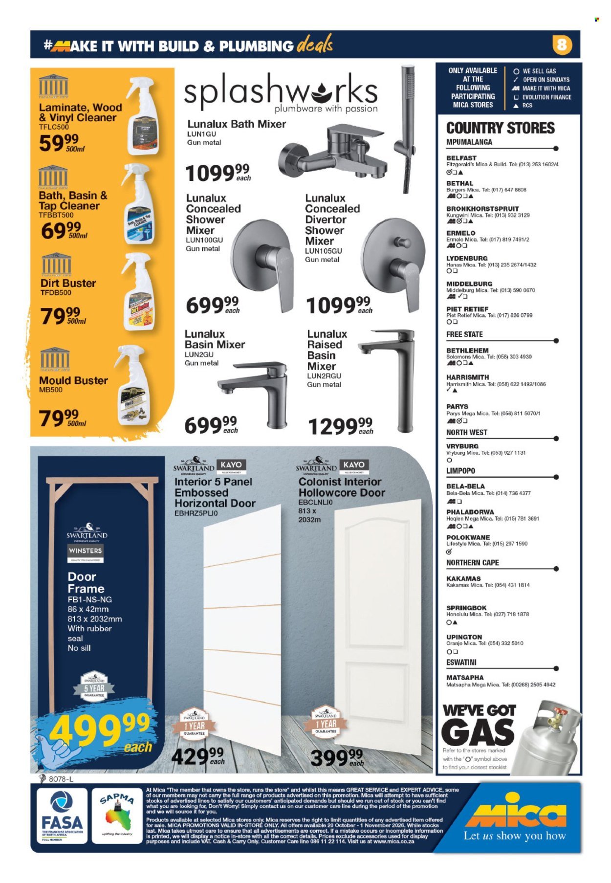 MICA specials - From Tuesday 20 Oct 2026