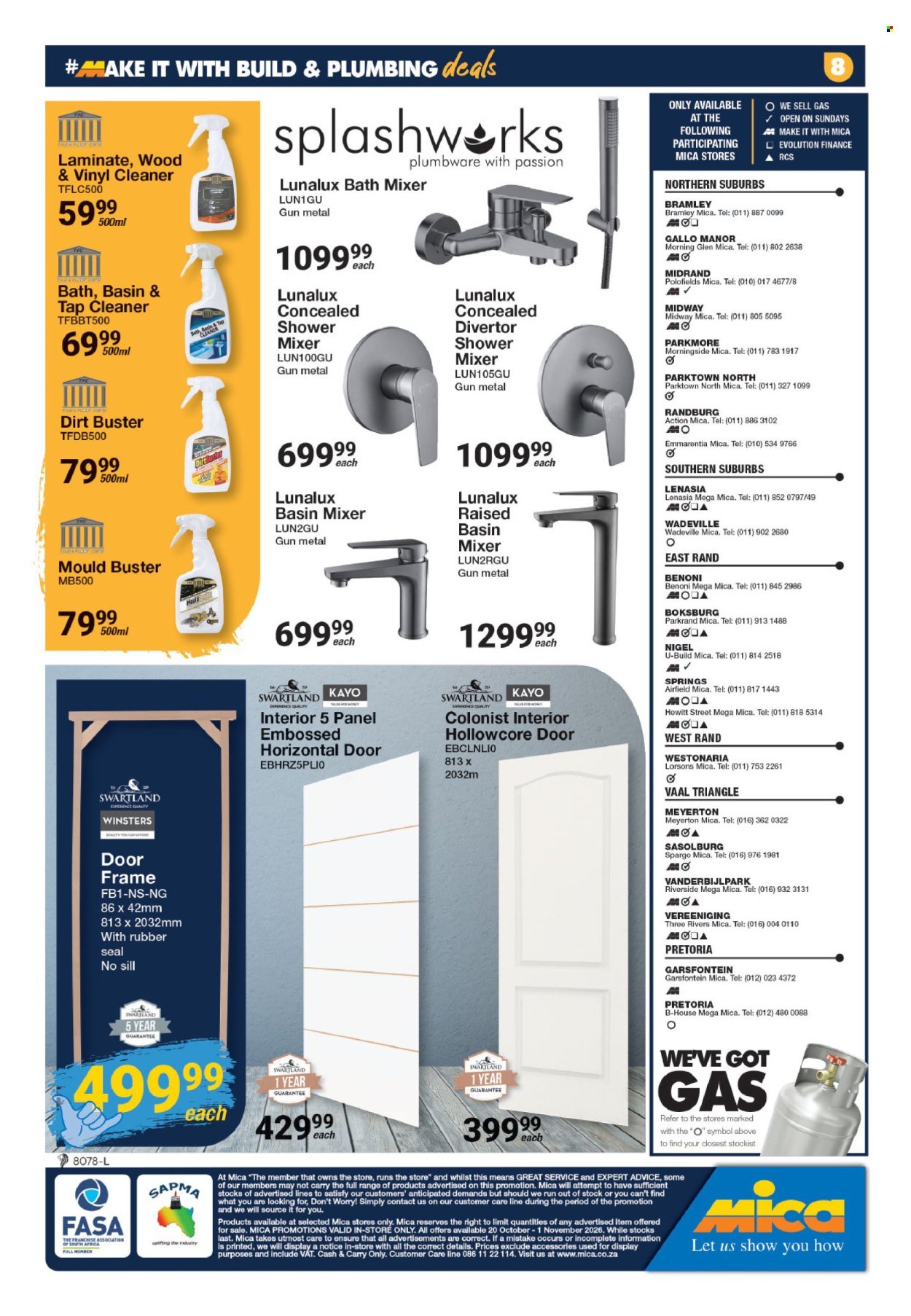 MICA specials - From Tuesday 20 Oct 2026