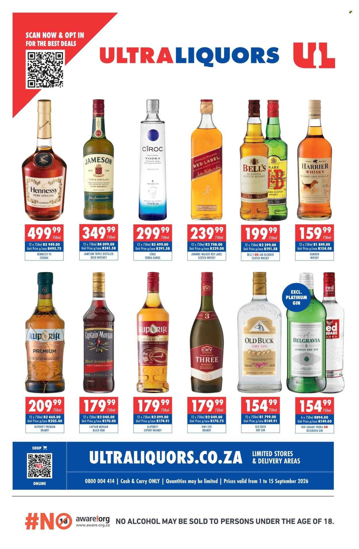 ULTRA LIQUORS specials - From Tuesday 1 Sept 2026