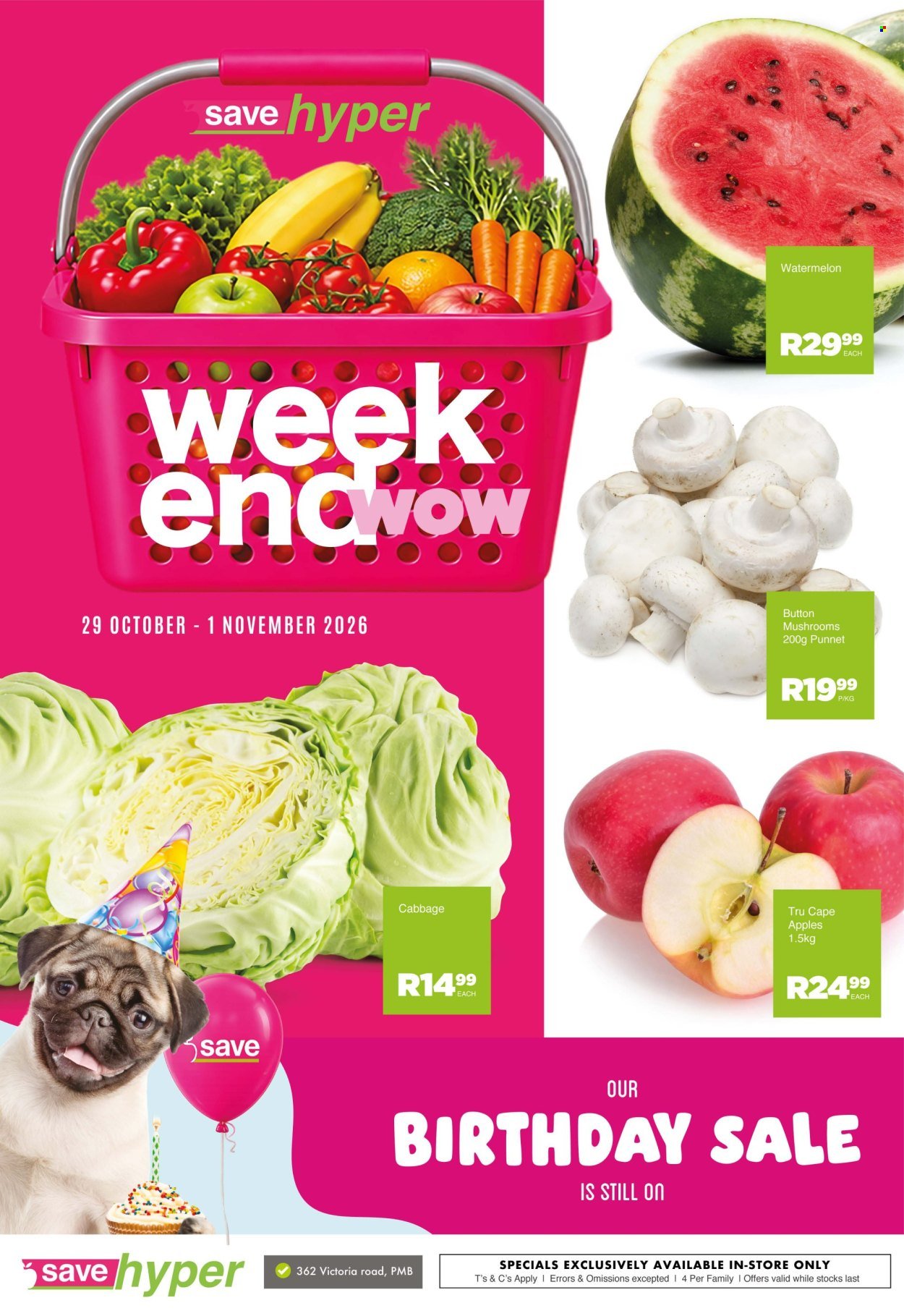 SAVE specials - From Thursday 29 Oct 2026