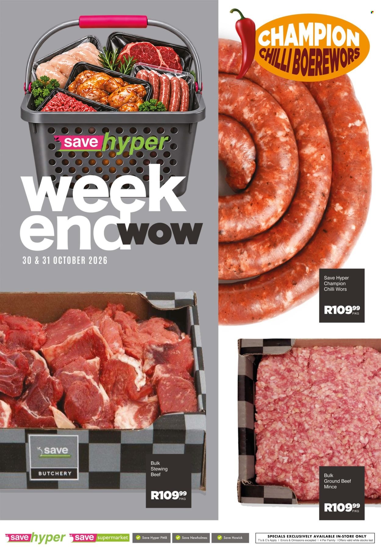 SAVE specials - From Thursday 29 Oct 2026