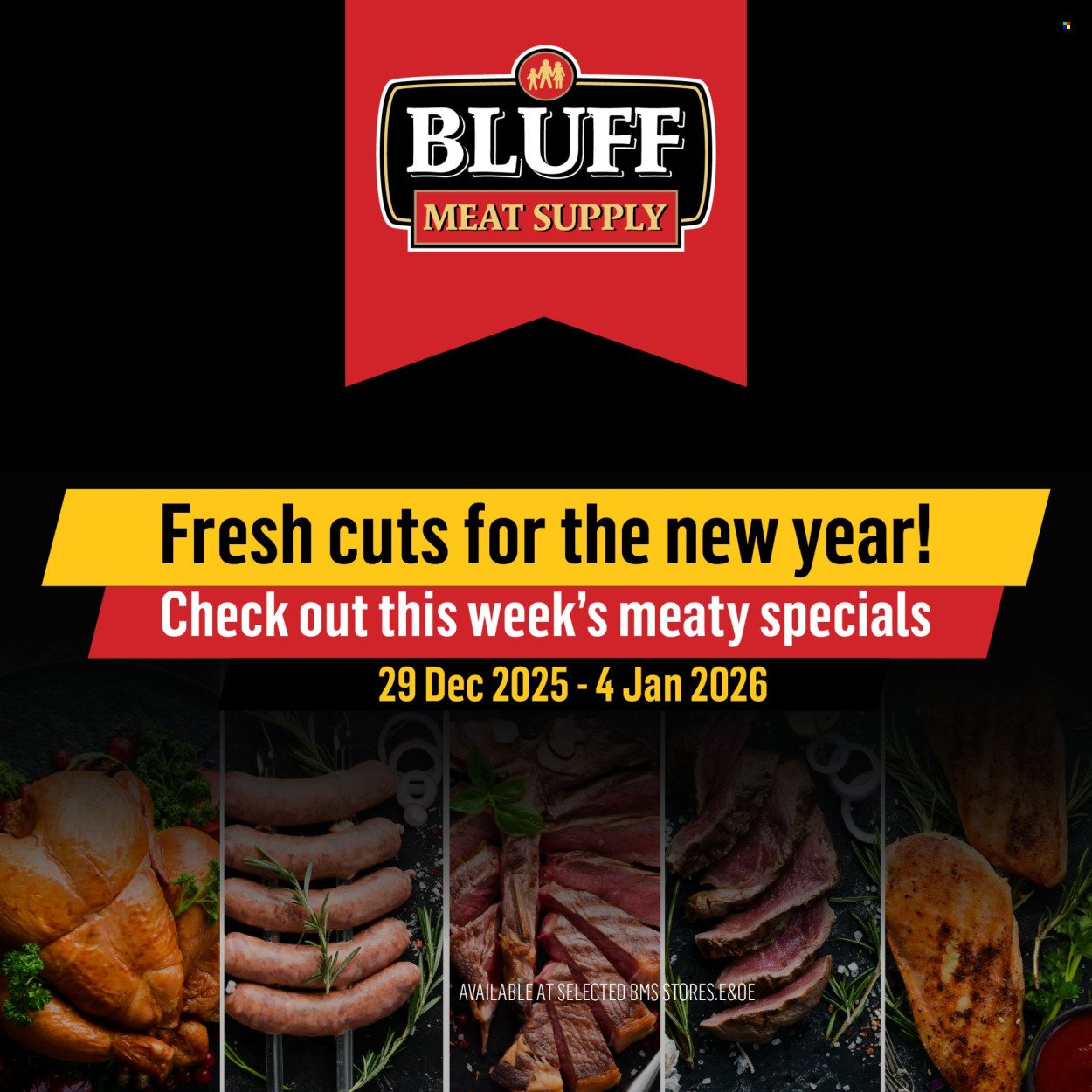 BLUFF MEAT SUPPLY specials - From Monday 29 Dec 2025 (2025-12-29 - 2026-01-04) | 1