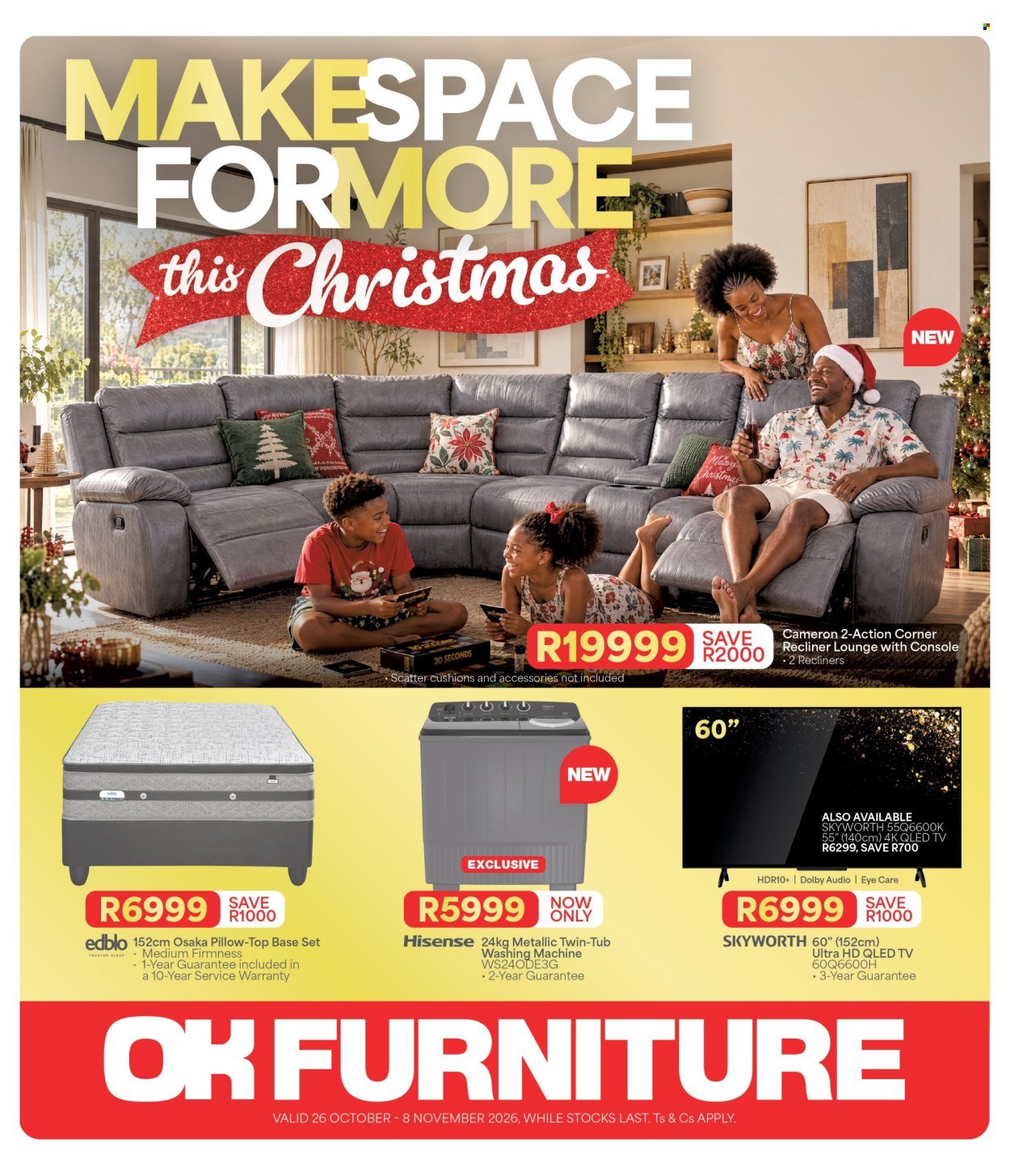 OK FURNITURE specials - From Monday 26 Oct 2026