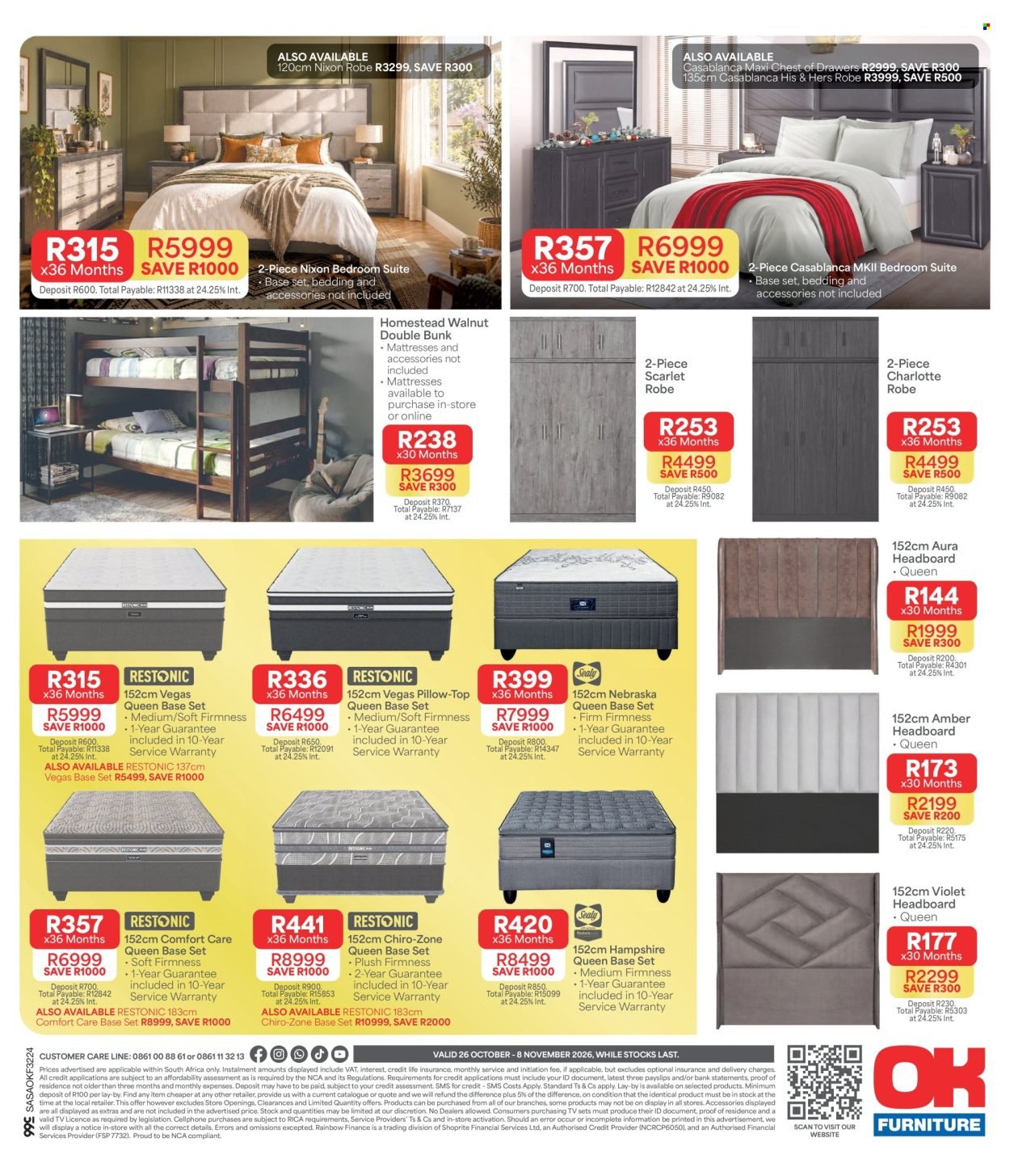 OK FURNITURE specials - From Monday 26 Oct 2026