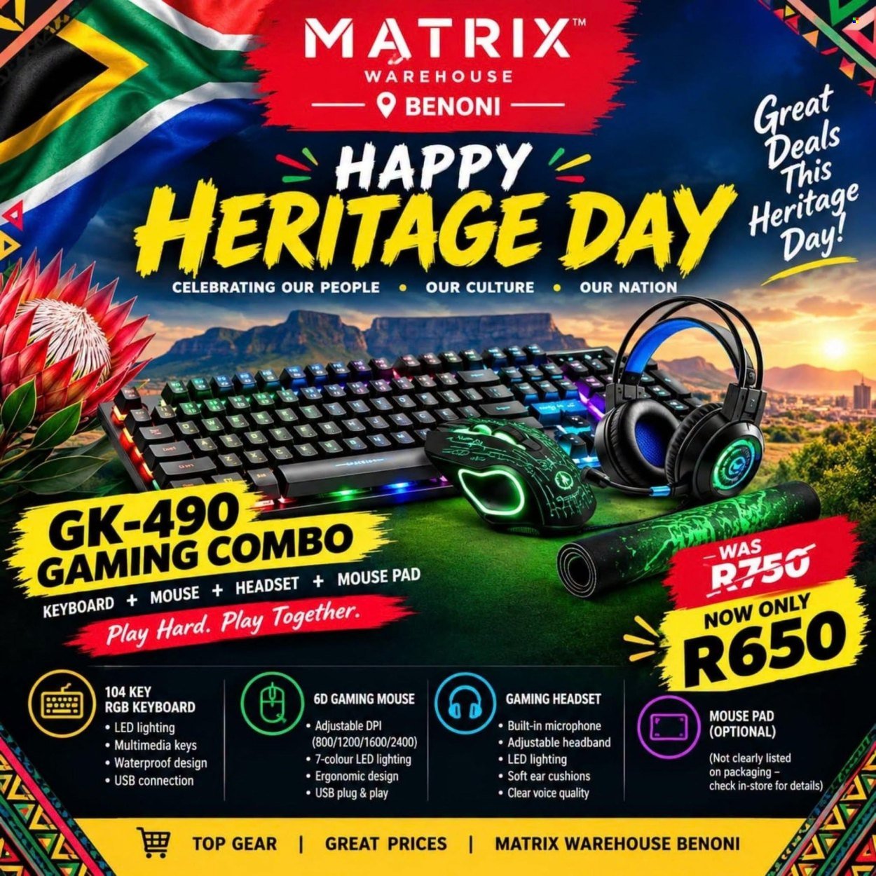 MATRIX WAREHOUSE specials - September 2026