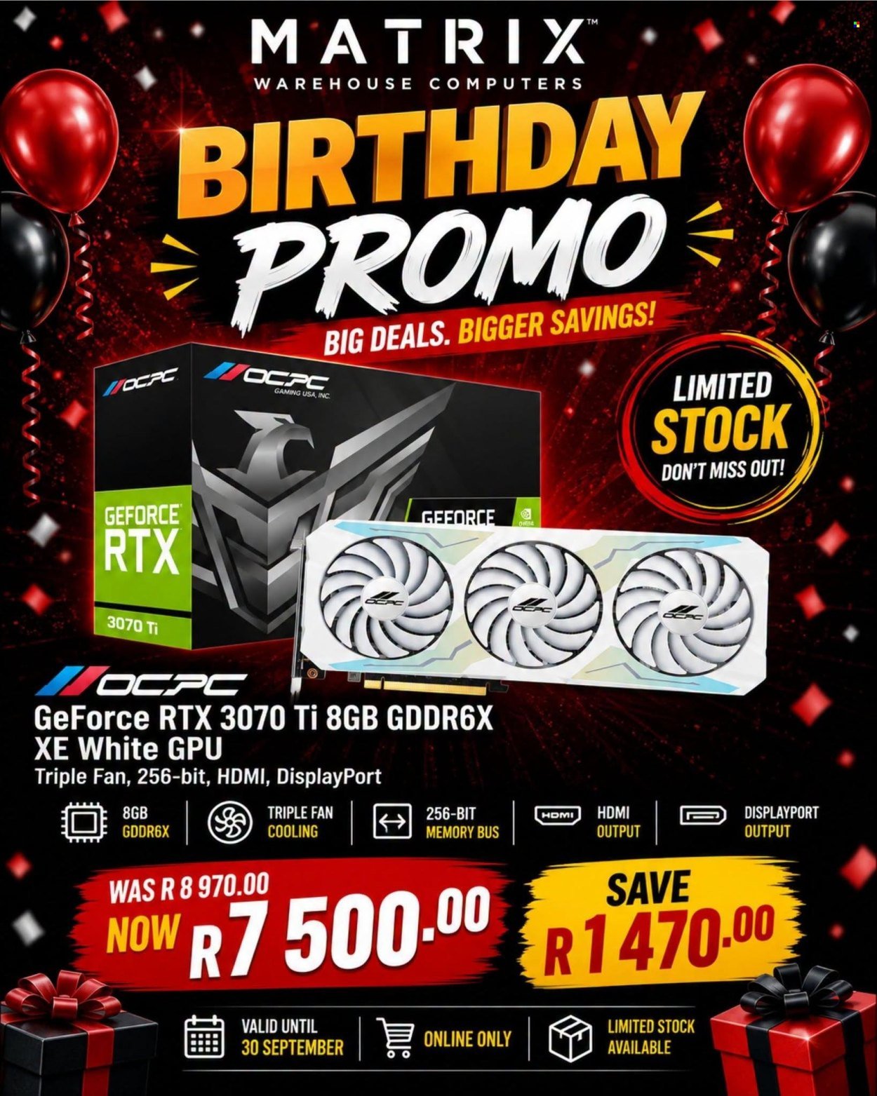 MATRIX WAREHOUSE specials - September 2026