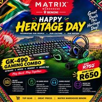 MATRIX WAREHOUSE specials - September 2026