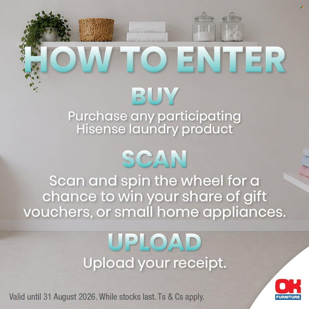 OK FURNITURE specials - From Friday 10 Jul 2026