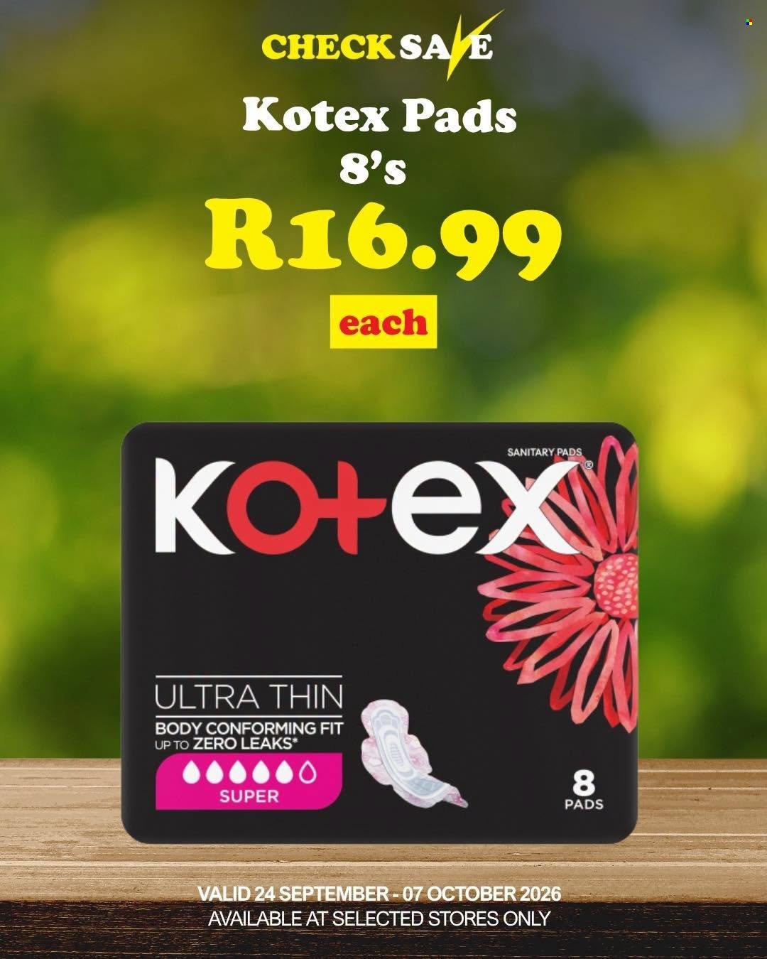 CHECK SAVE specials - From Thursday 24 Sept 2026