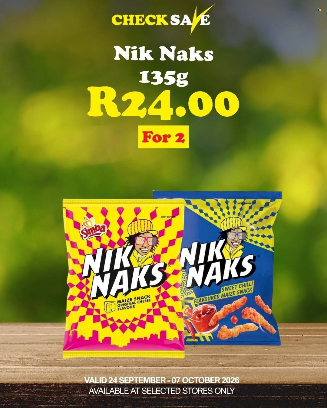 CHECK SAVE specials - From Thursday 24 Sept 2026