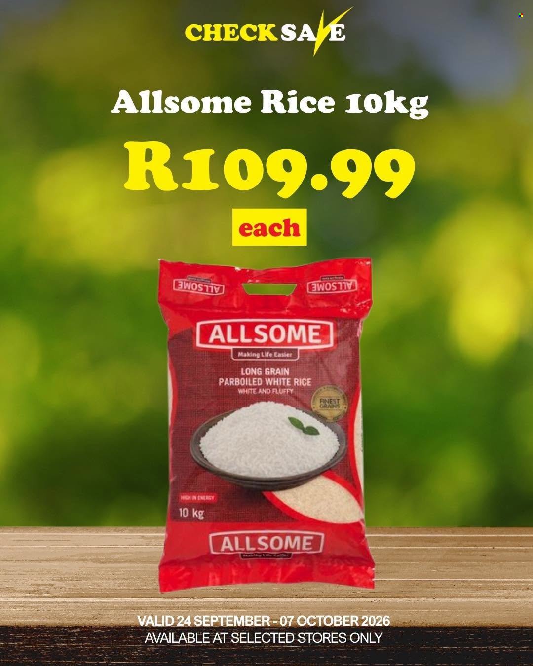 CHECK SAVE specials - From Thursday 24 Sept 2026
