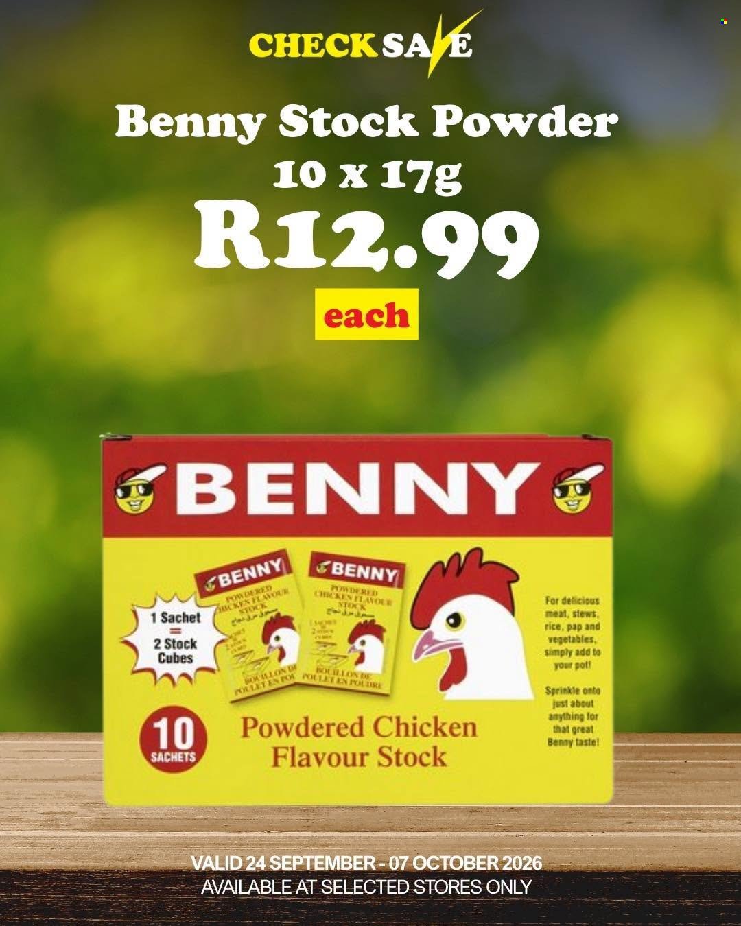 CHECK SAVE specials - From Thursday 24 Sept 2026